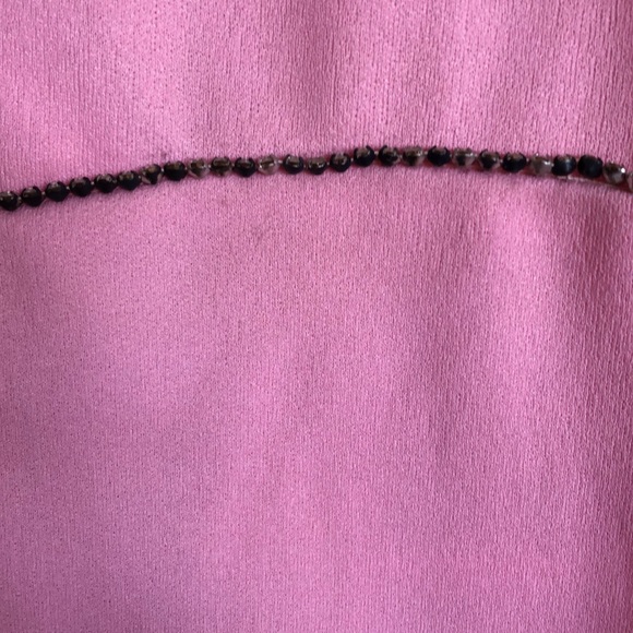 Vintage 60s bubble gum pink jeweled MOD mini dress - Picture 5 of 11